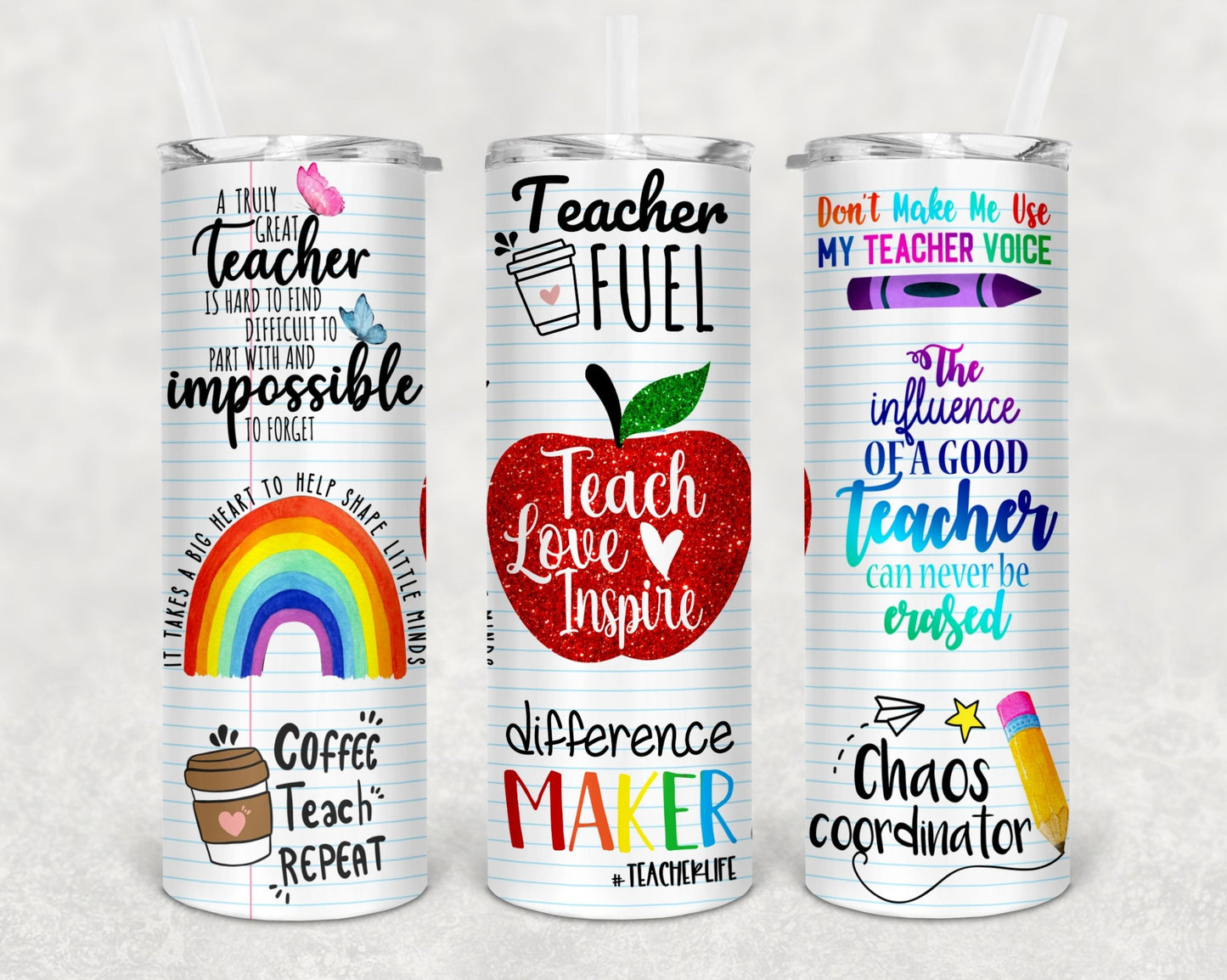 Teacher Appreciation 20 oz Skinny Tumbler