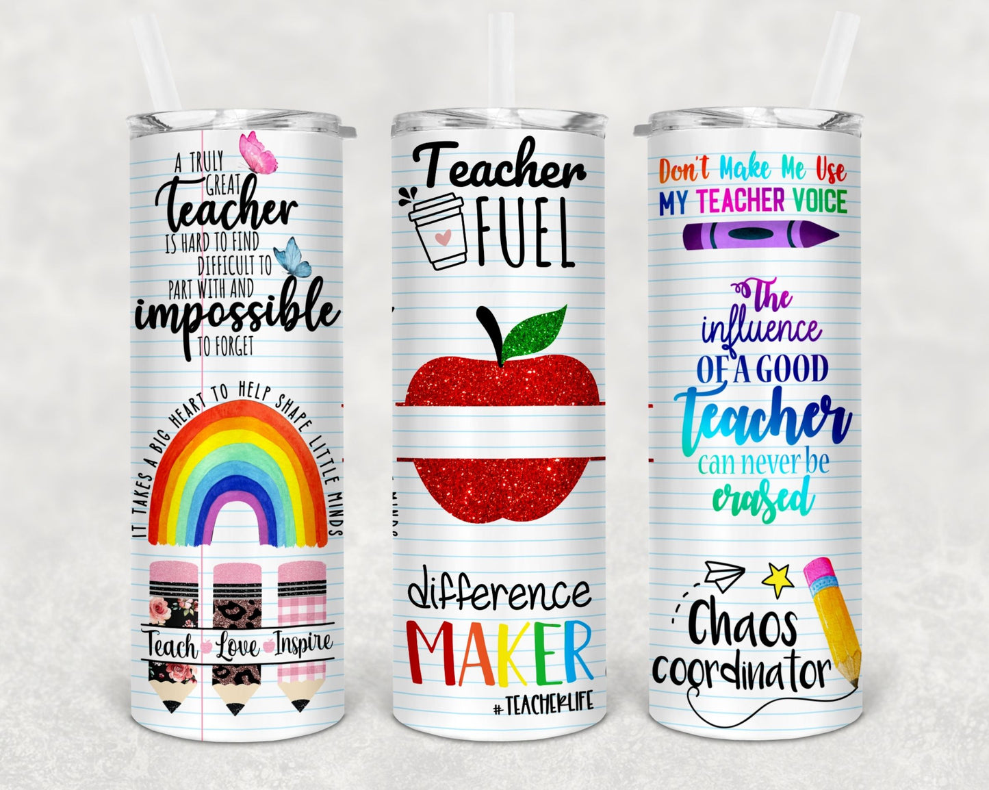 Teacher Appreciation 20 oz Skinny Tumbler